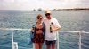 Mark and Brenda on the Fury Catamaran after snorkeling - Cozumel.