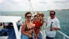 Brenda, Sharon and Mark after snorkeling on the Fury Catamaran - Cozumel.