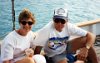 Mark and Brenda on  White Squall at Norman Island - Tortola British Virgin Islands.