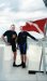 Dick and Mark on the dive boat dressed to dive - Nassau Bahamas.