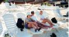 Relaxing at Half Moon Cay, Bahamas.