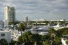 View of marina from Mike and Deb's hotel window.  Cruise ships in the distance (Fort Lauderdale).