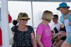 Deb and Brenda on the tender going ashore (George Town, Grand Cayman).