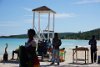 Entrepreneurs selling their wares at Margaritaville Beach (Falmouth, Jamaica).