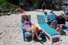 Brenda and brother Mike relaxing at Margaritaville Beach (Falmouth, Jamaica).