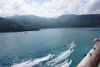 Docking at Labadee, Haiti. Shore excursion vendors showing off their offerings (blowing whistles and honking their horns).