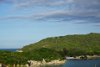 You can see the Dragon's Breath zipline tower up on the hill (Labadee, Haiti).
