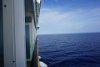 View from balcony during day at sea heading back to Florida.