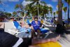 Mark, Debbie & Mike at CocoCay resort after two days at sea