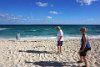 Debbie, Mike & Brenda at beach of at Blue Lagoon Island Bahamas