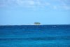 Little island coming back from Blue Lagoon Island Bahamas