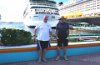 Mike and Mark ready to re-board ship at Nassau