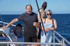 Mark and Brenda and Carol on the Golden Eagle Catamaran, St. Maarten