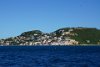 Oprah Winfrey's St. Maarten home (upper house with the angled roof).