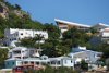 Oprah Winfrey's St. Maarten home (upper house with the pointed, angled roof).