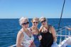 Carol and Brenda with new friend on Golden Eagle Catamaran, St. Maarten