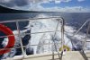 After Nevis tour, Catamaran heading back to St. Kitts.