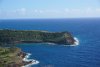 Eric Clapton's House in Antigua (brown roof on top of peninsula.  He leases it out for $6,000 per week when he's not there.