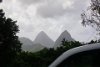 The Pitons (twin volcanic mountains) in St. Lucia