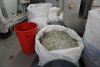 Some recycled glass (clear). The crew sells to vendors on shore.