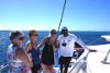 Carol, Brenda Nikki with one of hosts of the Golden Eagle Catamaran, St. Maarten