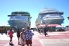 Carol and Vernon getting back on-board at St. Maarten.