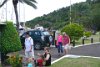 Vernon, Brenda and Carol entering the Paymaster building on Nelson's Dockyard (they paid sailors in rum).