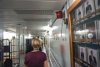 Long hallways below decks during All Access tour.