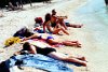 Relaxing on the beach in Key West.