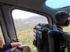 We flew into rain toward the top of the mountains