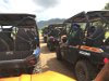ATVs all lined up and ready to roll to the next stop at Kipu Ranch