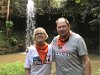 Brenda and Mark at waterfall at Kipu Ranch