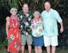 Brenda, Mark, Debbie, Mike at Luau at Kilohana Plantation