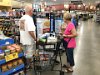 Stocking up for the week at a nearby grocery