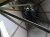 Looking back into the inside of the fuselage