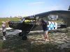 Starting the engine after several days of assembly and inspection (no electric starter on these old airplanes)