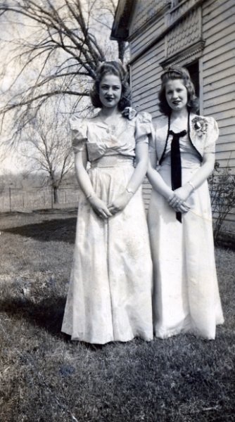 Elsie and Mary Prom - 1944