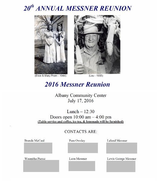 MESSNER REUNION 2016